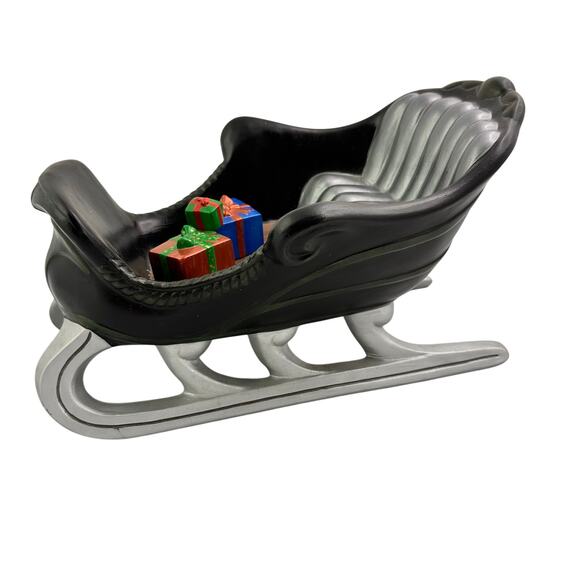 Vintage Holland Mold Decorative Christmas Sleigh with ceramic presents 12inch - Picture 1 of 9